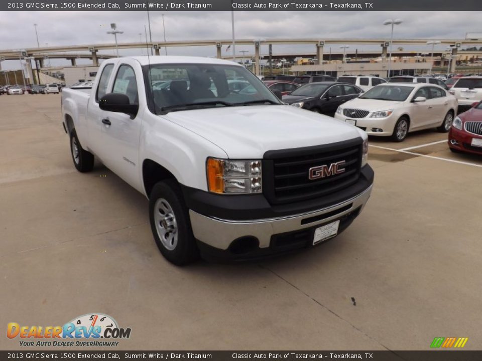 2013 GMC Sierra 1500 Extended Cab Summit White / Dark Titanium Photo #7