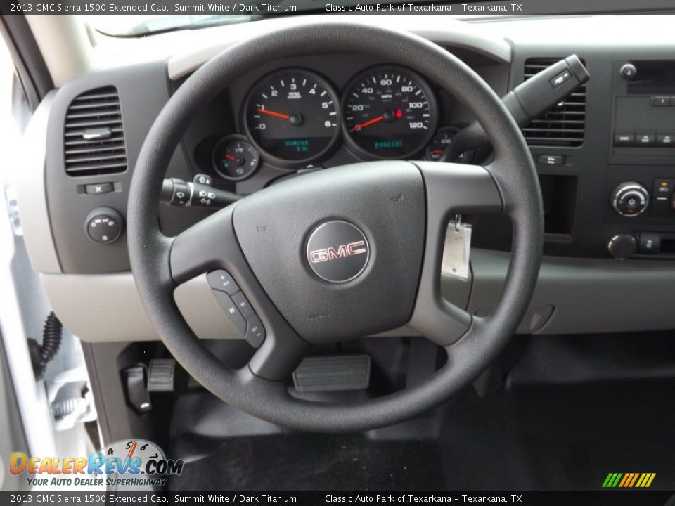2013 GMC Sierra 1500 Extended Cab Summit White / Dark Titanium Photo #10