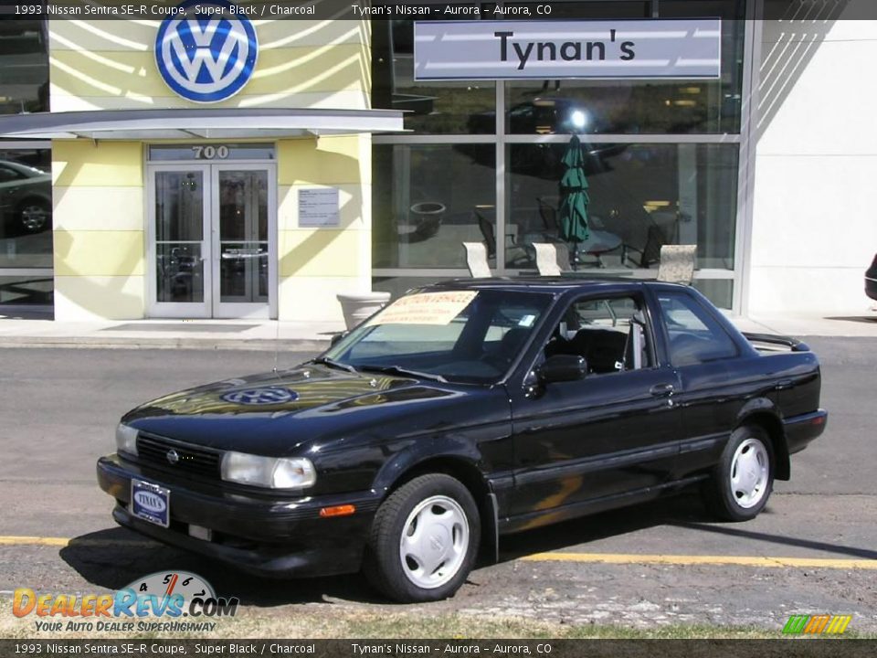 1993 Nissan Sentra SE-R Coupe Super Black / Charcoal Photo #1