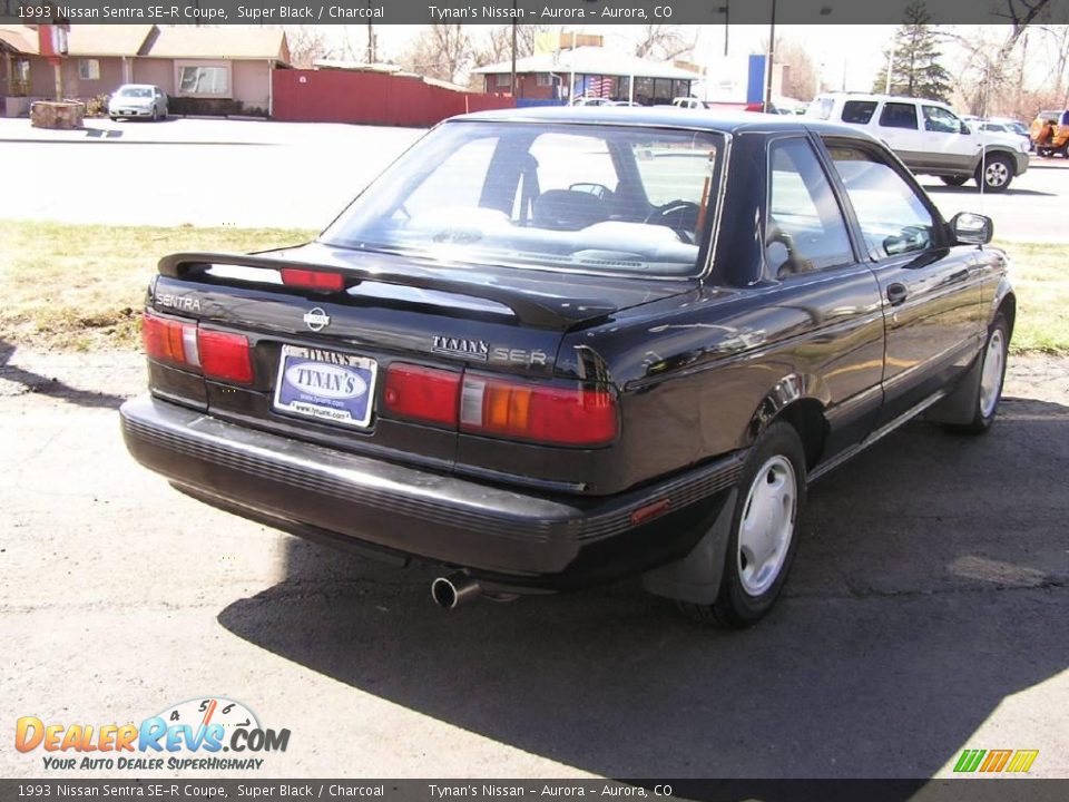 1993 Nissan Sentra SE-R Coupe Super Black / Charcoal Photo #4