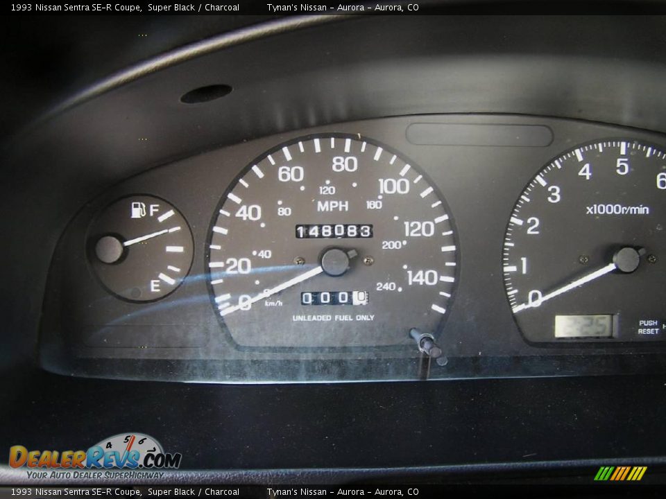 1993 Nissan Sentra SE-R Coupe Super Black / Charcoal Photo #14