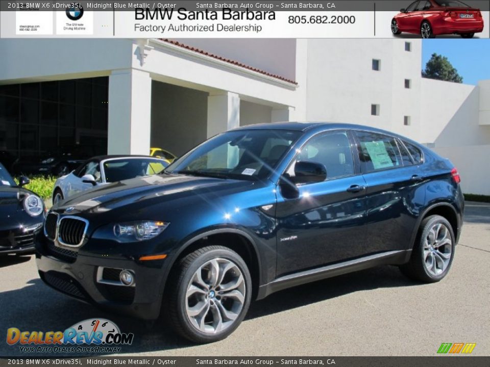 2013 BMW X6 xDrive35i Midnight Blue Metallic / Oyster Photo #1