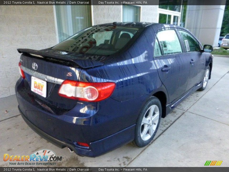 2012 Toyota Corolla S Nautical Blue Metallic / Dark Charcoal Photo #2