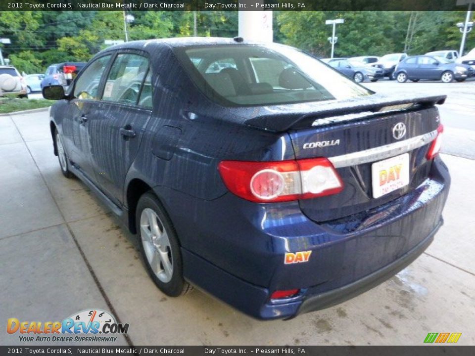 2012 Toyota Corolla S Nautical Blue Metallic / Dark Charcoal Photo #4