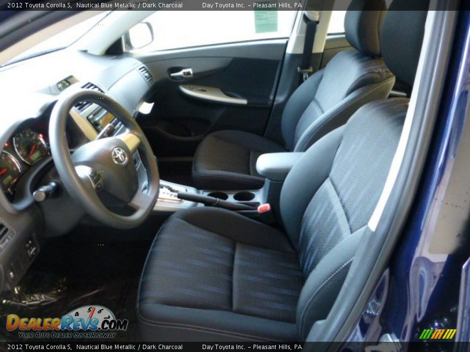 2012 Toyota Corolla S Nautical Blue Metallic / Dark Charcoal Photo #13