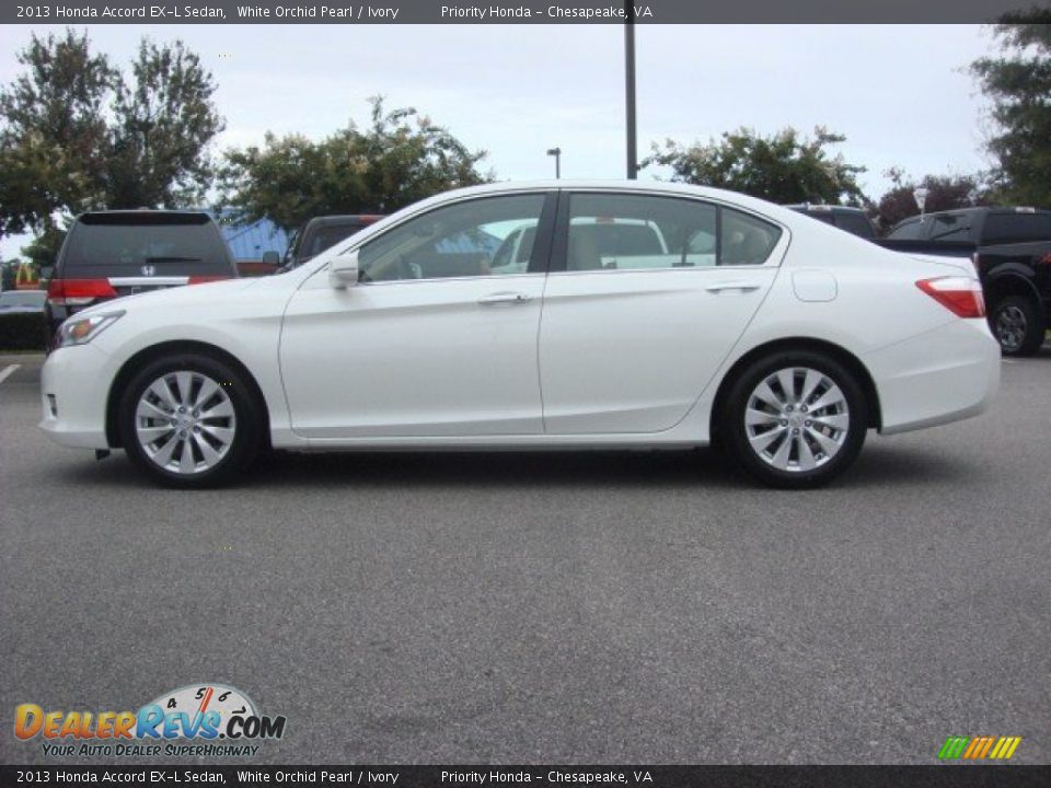 White Orchid Pearl 2013 Honda Accord EX-L Sedan Photo #3