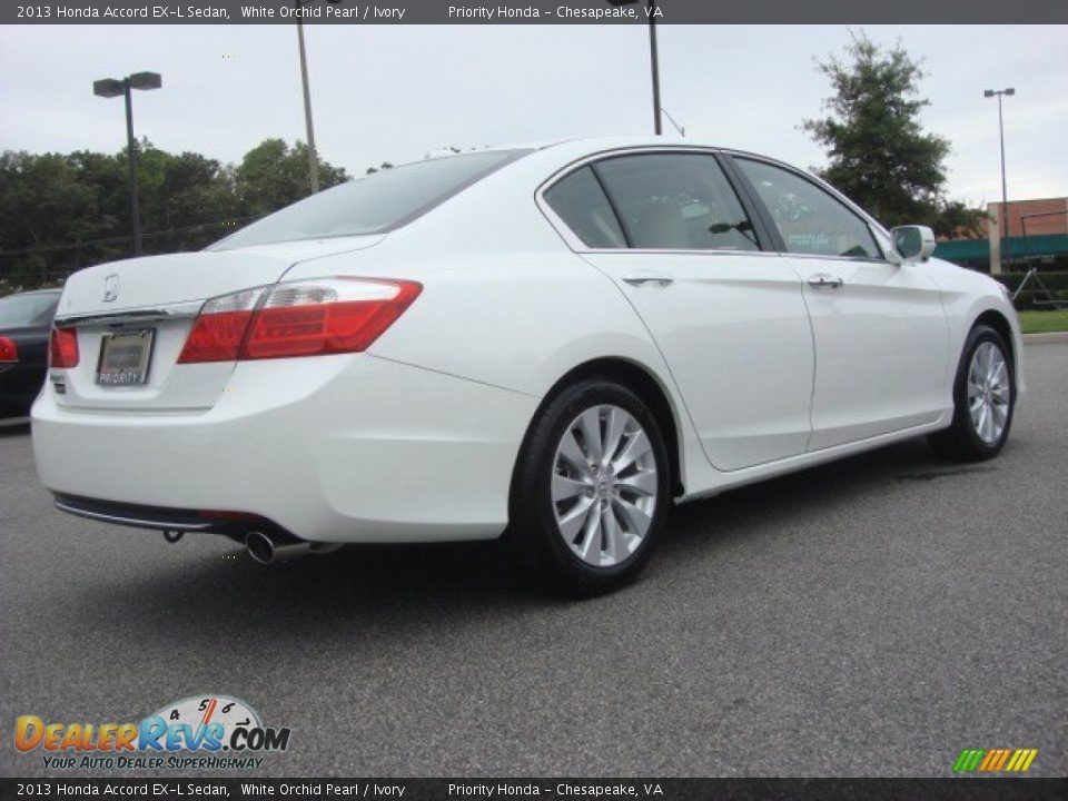 2013 Honda Accord EX-L Sedan White Orchid Pearl / Ivory Photo #6