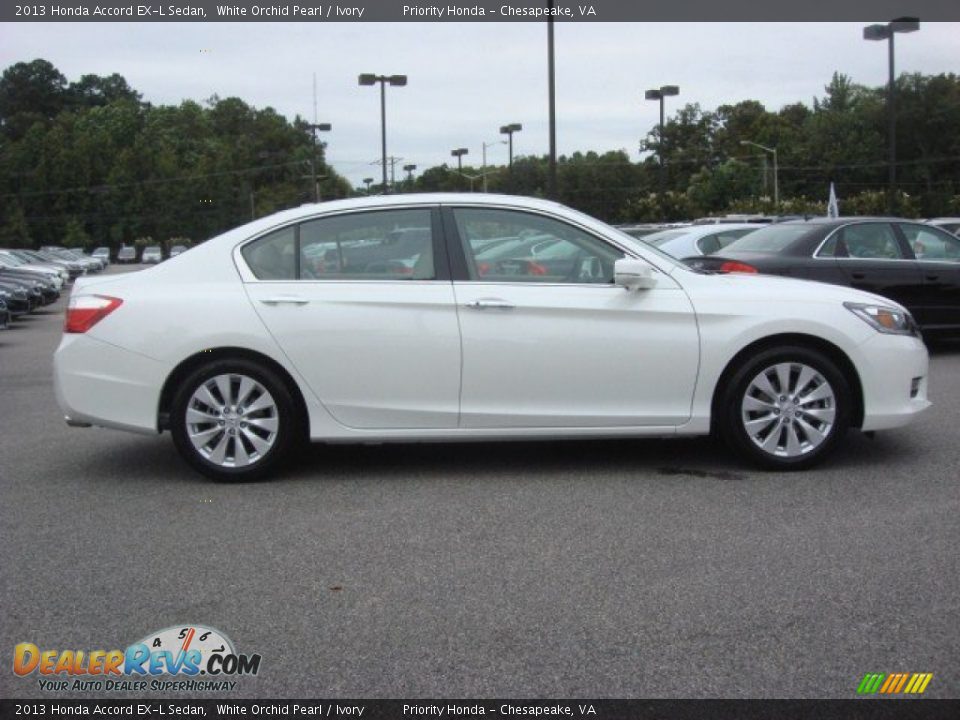 White Orchid Pearl 2013 Honda Accord EX-L Sedan Photo #7