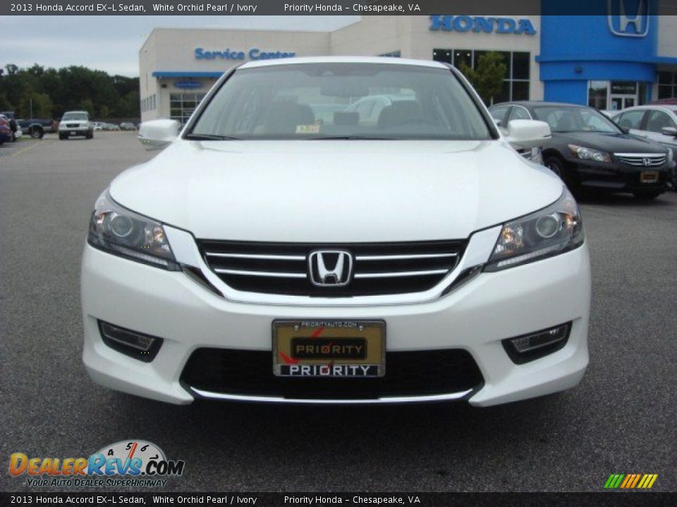 2013 Honda Accord EX-L Sedan White Orchid Pearl / Ivory Photo #9