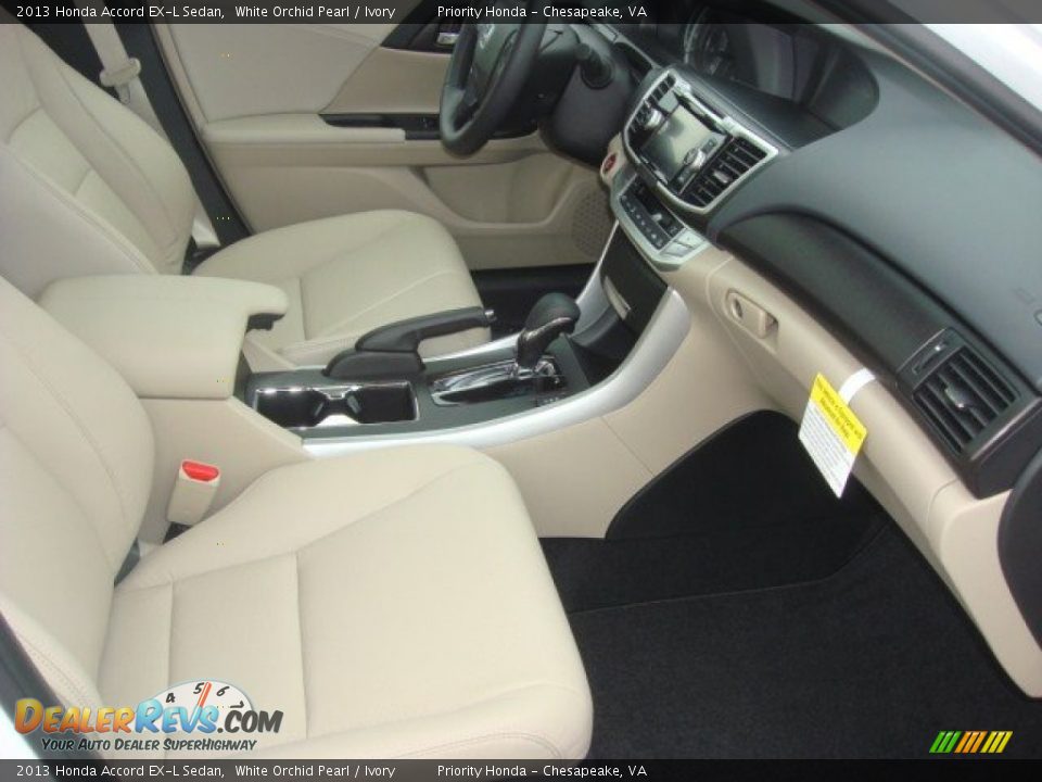 2013 Honda Accord EX-L Sedan White Orchid Pearl / Ivory Photo #14