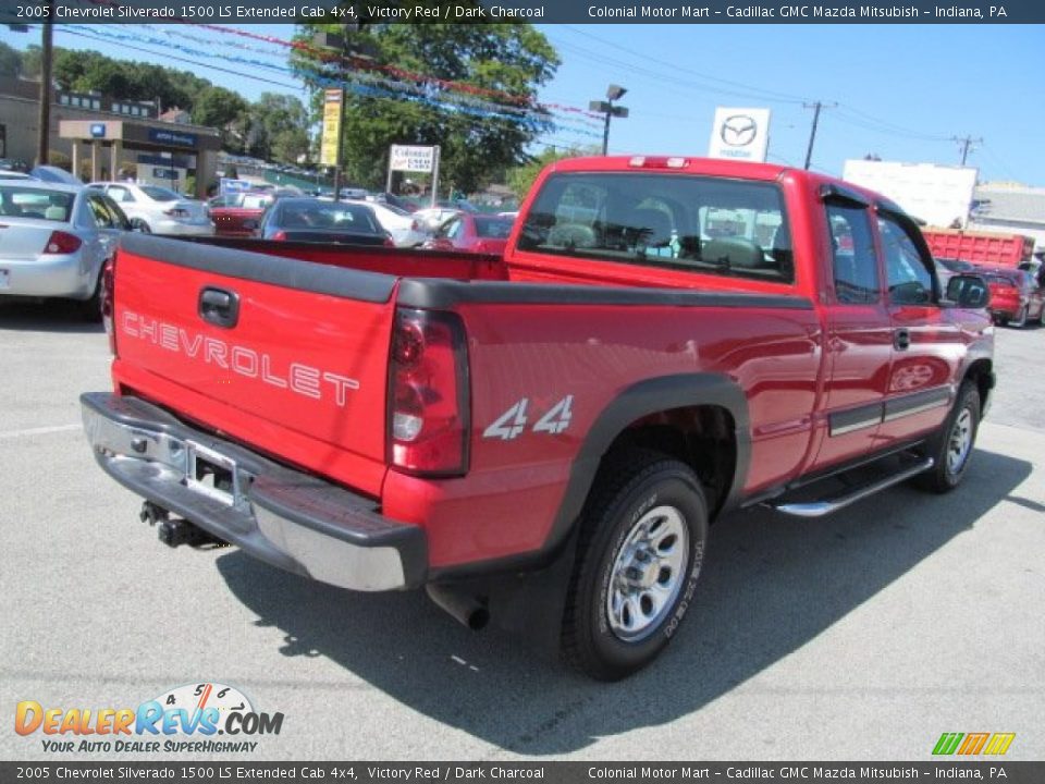 2005 Chevrolet Silverado 1500 LS Extended Cab 4x4 Victory Red / Dark Charcoal Photo #7