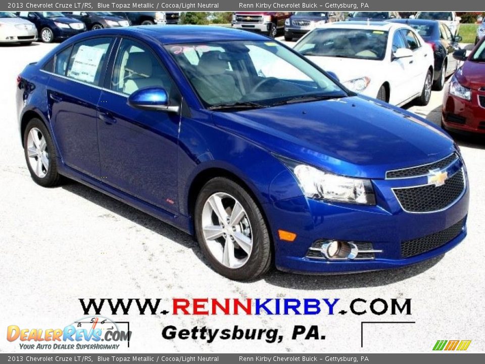 2013 Chevrolet Cruze LT/RS Blue Topaz Metallic / Cocoa/Light Neutral Photo #1