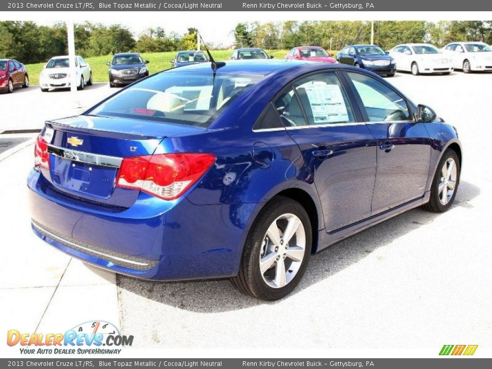 2013 Chevrolet Cruze LT/RS Blue Topaz Metallic / Cocoa/Light Neutral Photo #12
