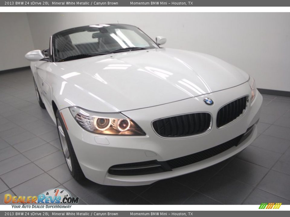 2013 BMW Z4 sDrive 28i Mineral White Metallic / Canyon Brown Photo #5