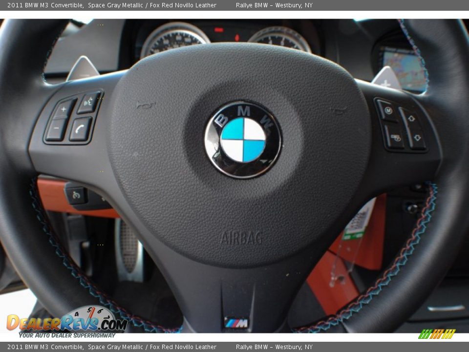2011 BMW M3 Convertible Space Gray Metallic / Fox Red Novillo Leather Photo #14