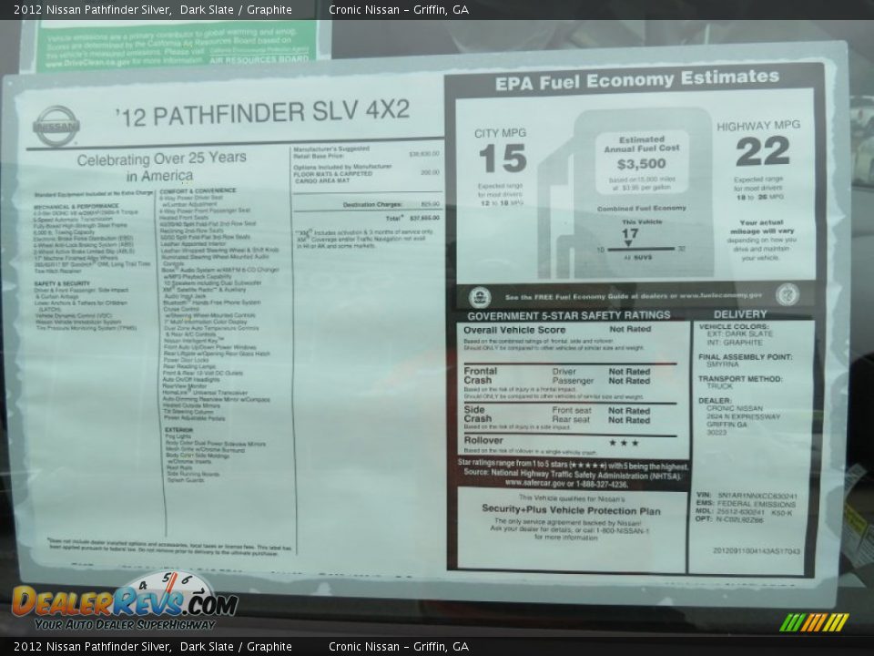 2012 Nissan Pathfinder Silver Dark Slate / Graphite Photo #12