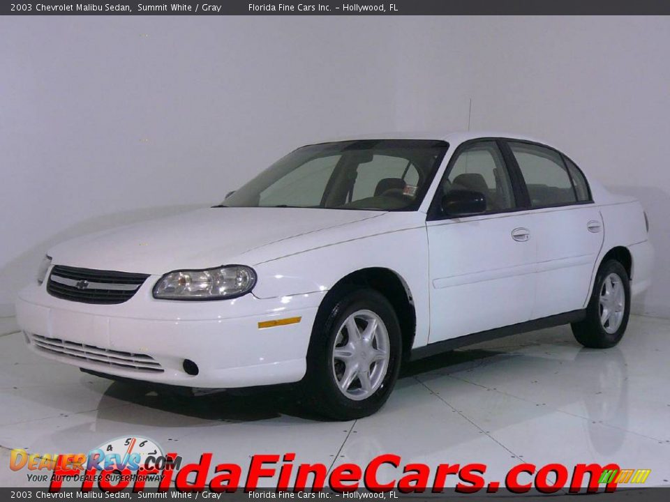 2003 Chevrolet Malibu Sedan Summit White / Gray Photo #1