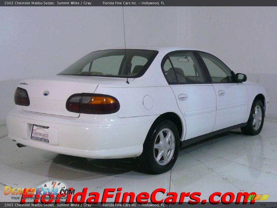 2003 Chevrolet Malibu Sedan Summit White / Gray Photo #2