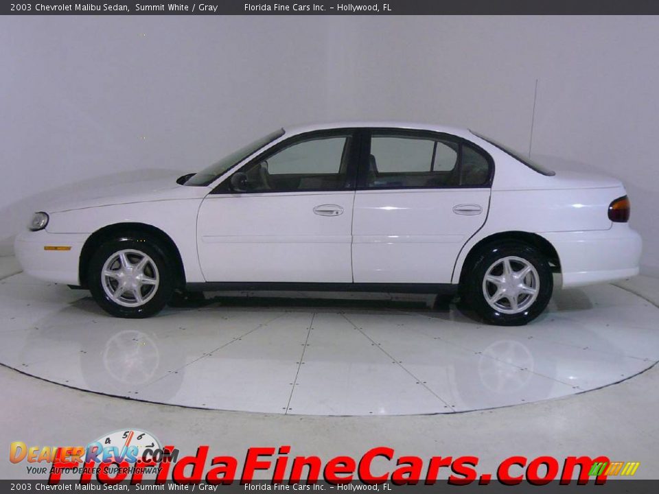 2003 Chevrolet Malibu Sedan Summit White / Gray Photo #3