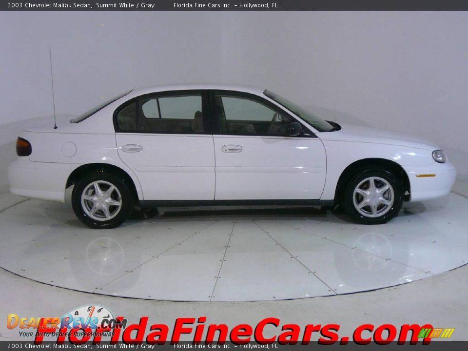 2003 Chevrolet Malibu Sedan Summit White / Gray Photo #4