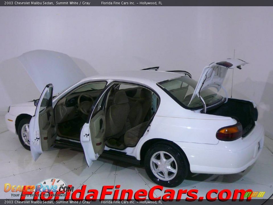 2003 Chevrolet Malibu Sedan Summit White / Gray Photo #8