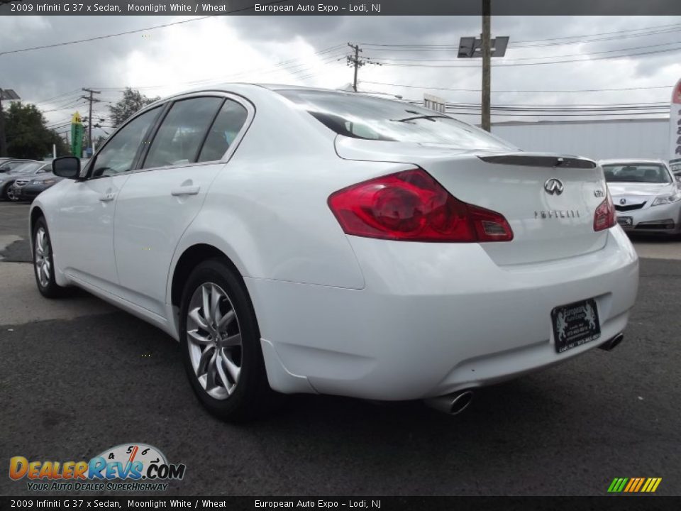 2009 Infiniti G 37 x Sedan Moonlight White / Wheat Photo #4