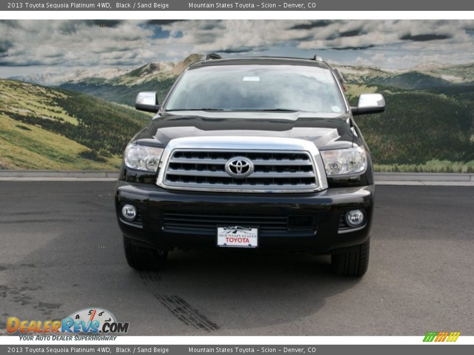 2013 Toyota Sequoia Platinum 4WD Black / Sand Beige Photo #3