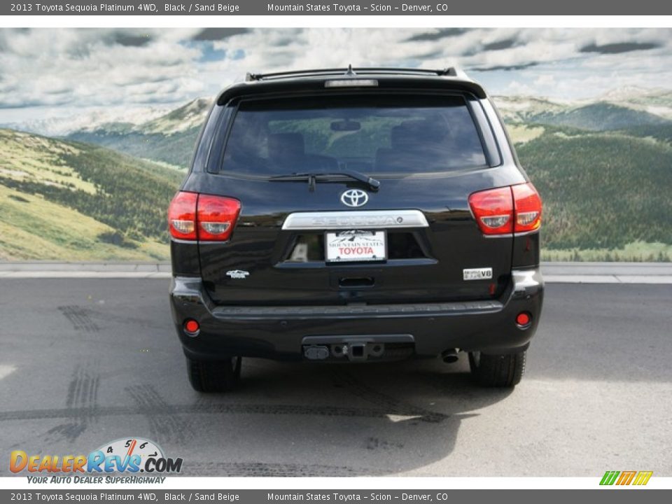 2013 Toyota Sequoia Platinum 4WD Black / Sand Beige Photo #4