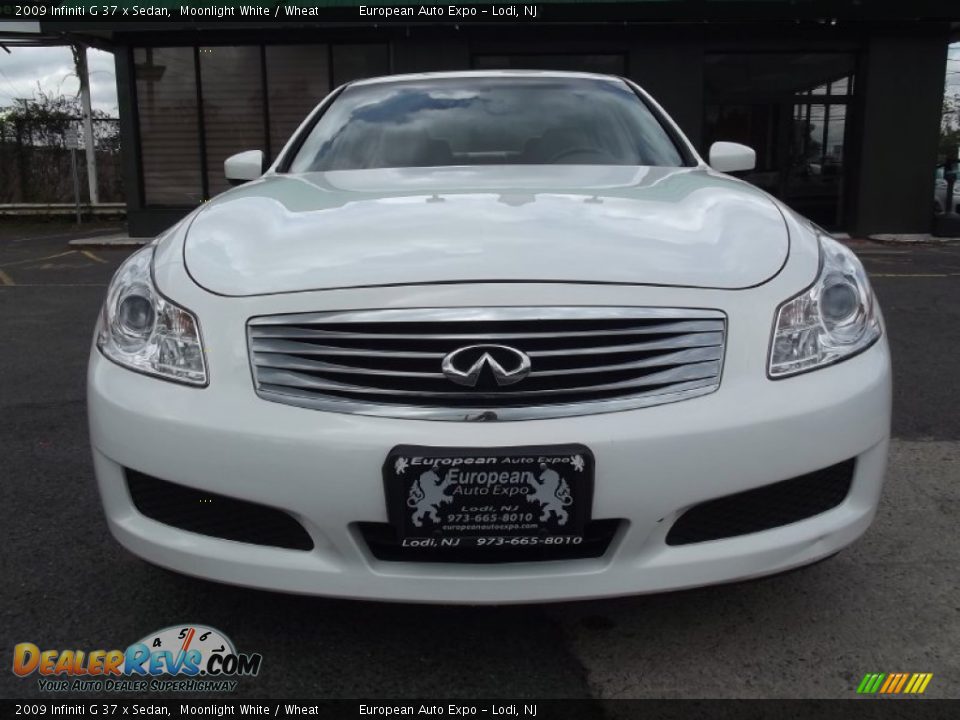 2009 Infiniti G 37 x Sedan Moonlight White / Wheat Photo #9