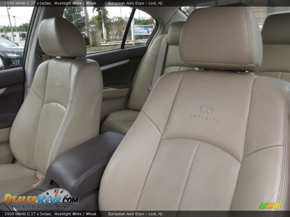 2009 Infiniti G 37 x Sedan Moonlight White / Wheat Photo #12