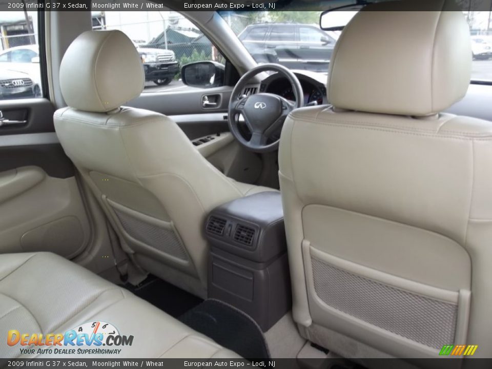 2009 Infiniti G 37 x Sedan Moonlight White / Wheat Photo #17