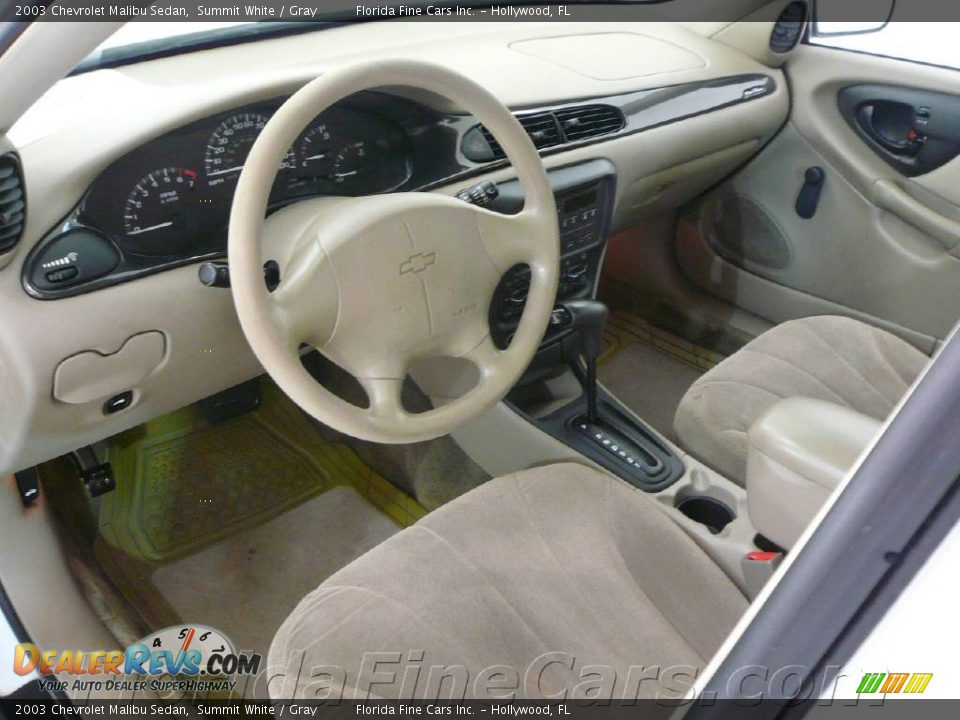 2003 Chevrolet Malibu Sedan Summit White / Gray Photo #12