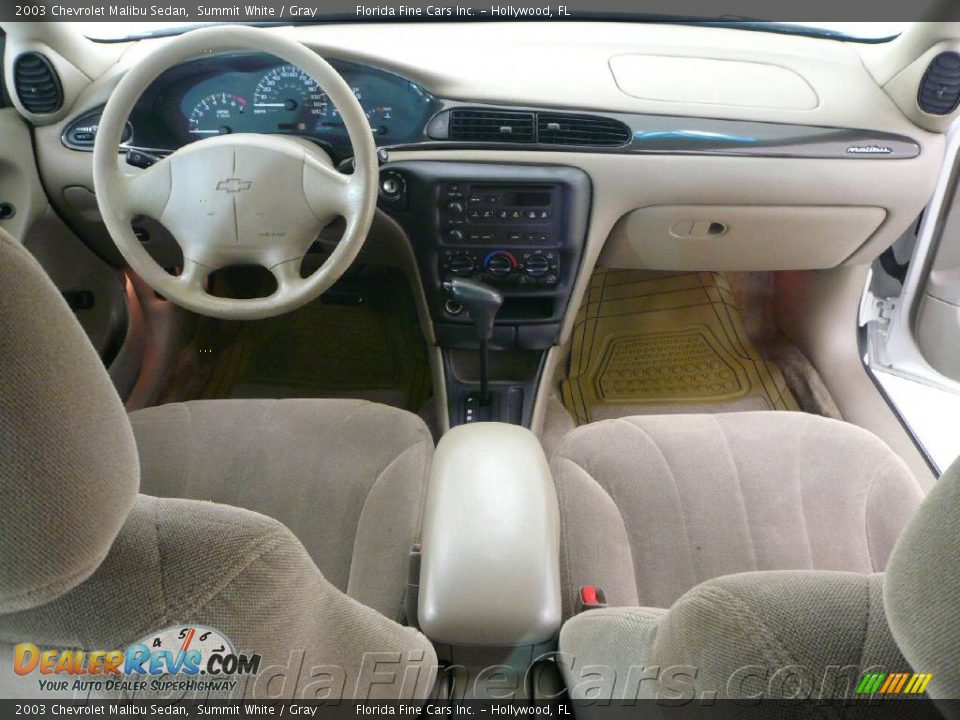 2003 Chevrolet Malibu Sedan Summit White / Gray Photo #16