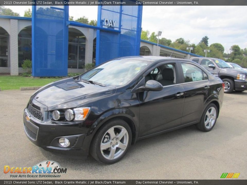2013 Chevrolet Sonic LTZ Sedan Black Granite Metallic / Jet Black/Dark Titanium Photo #1