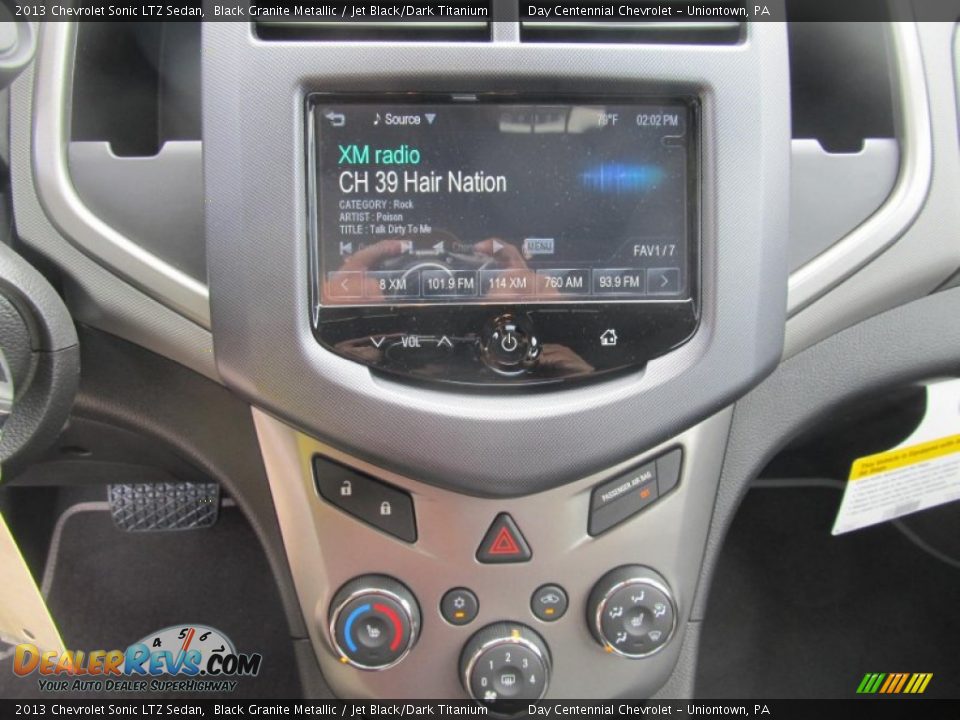 2013 Chevrolet Sonic LTZ Sedan Black Granite Metallic / Jet Black/Dark Titanium Photo #16