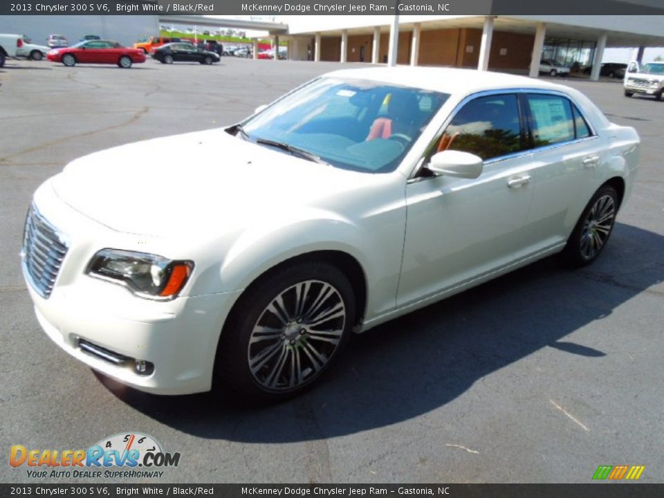 2013 Chrysler 300 S V6 Bright White / Black/Red Photo #2