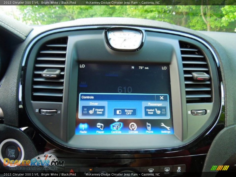 2013 Chrysler 300 S V6 Bright White / Black/Red Photo #13