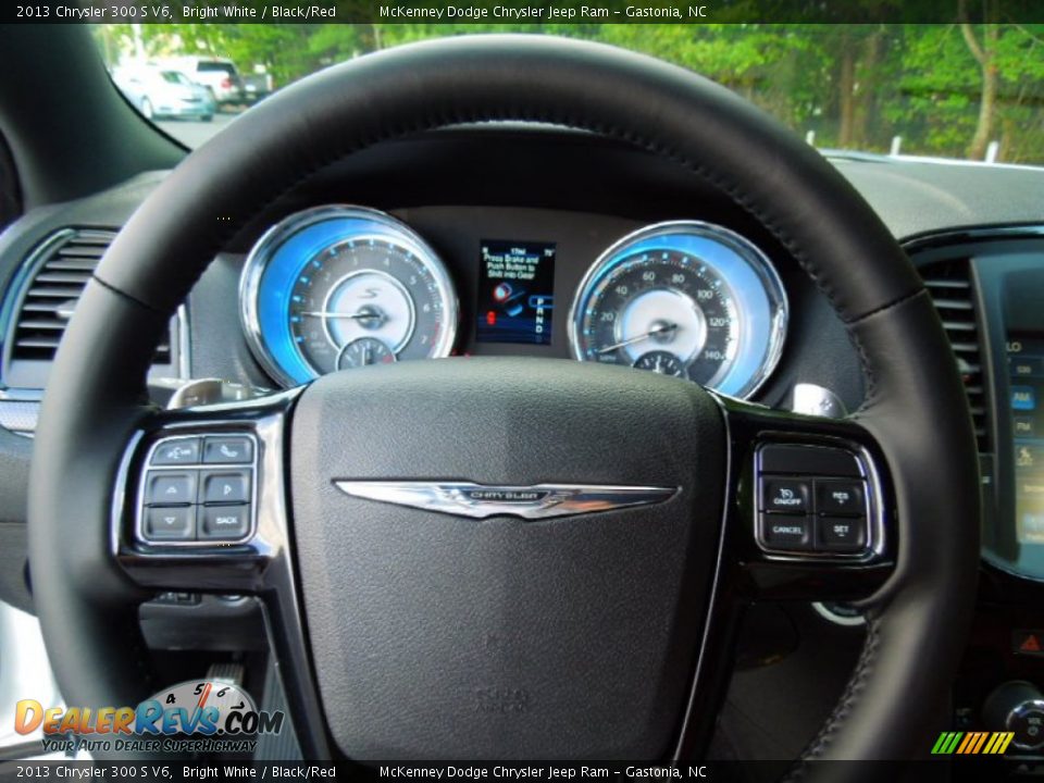2013 Chrysler 300 S V6 Bright White / Black/Red Photo #16