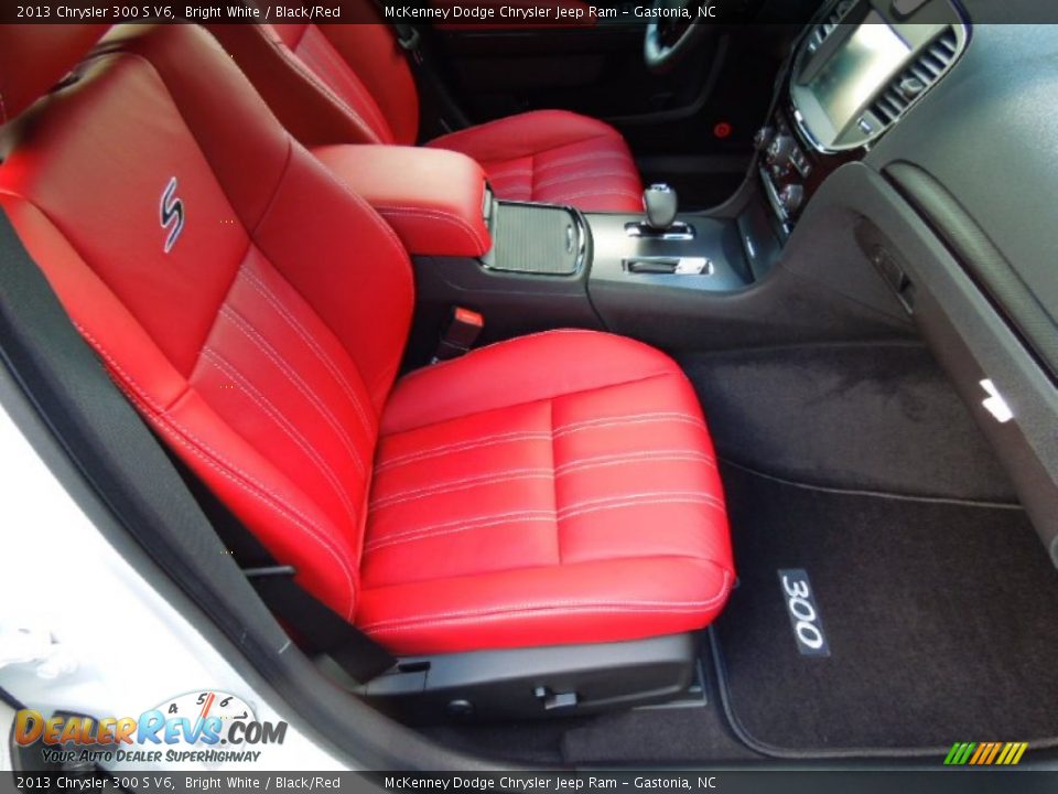 2013 Chrysler 300 S V6 Bright White / Black/Red Photo #23