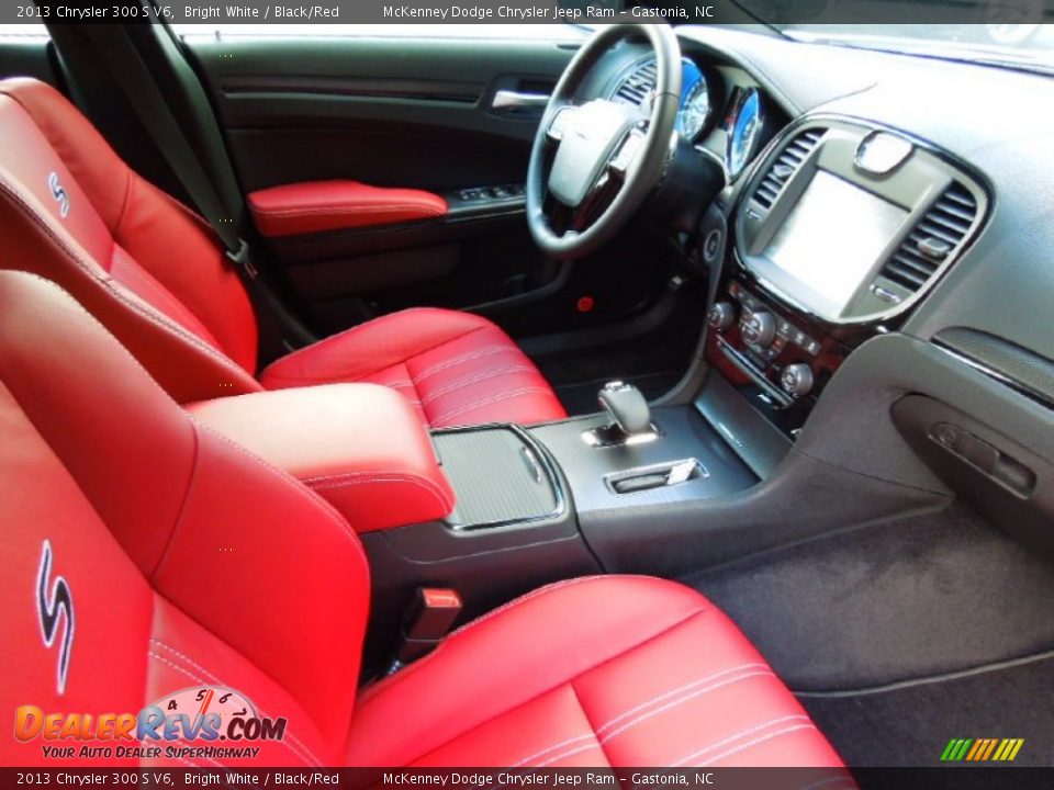 2013 Chrysler 300 S V6 Bright White / Black/Red Photo #24