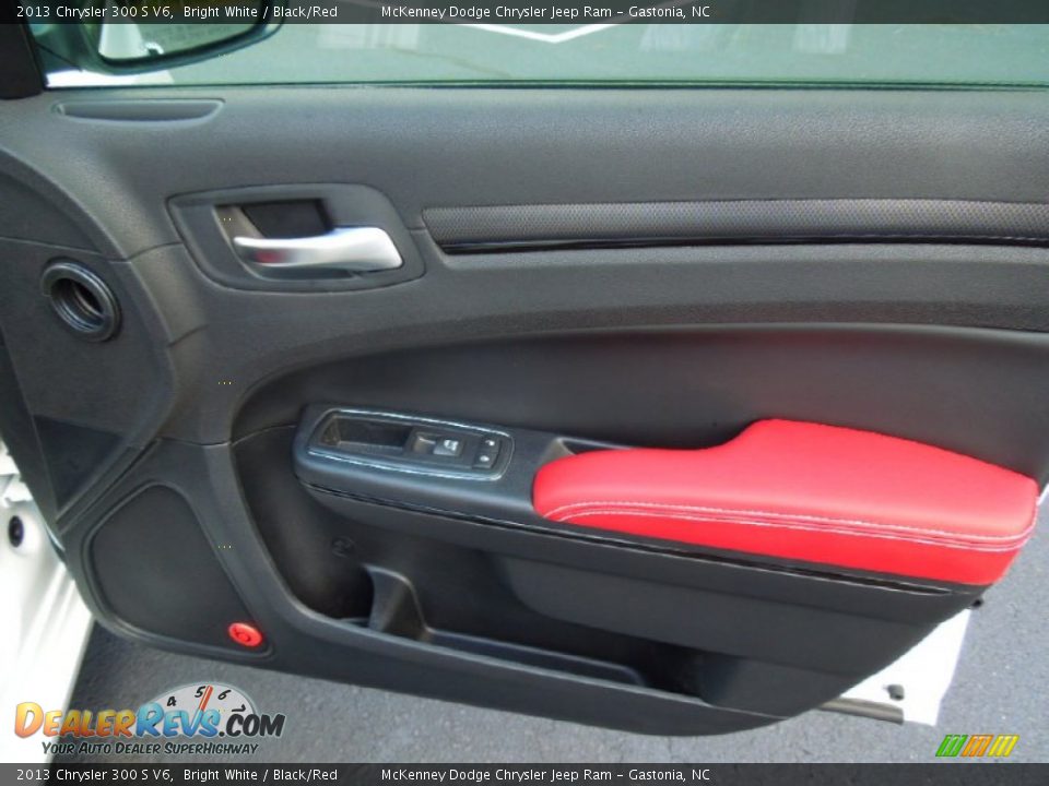 2013 Chrysler 300 S V6 Bright White / Black/Red Photo #25