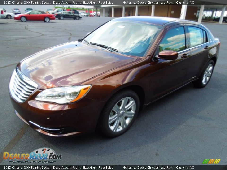 2013 Chrysler 200 Touring Sedan Deep Auburn Pearl / Black/Light Frost Beige Photo #2