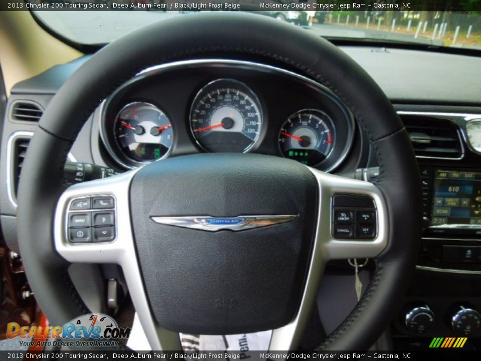 2013 Chrysler 200 Touring Sedan Deep Auburn Pearl / Black/Light Frost Beige Photo #13
