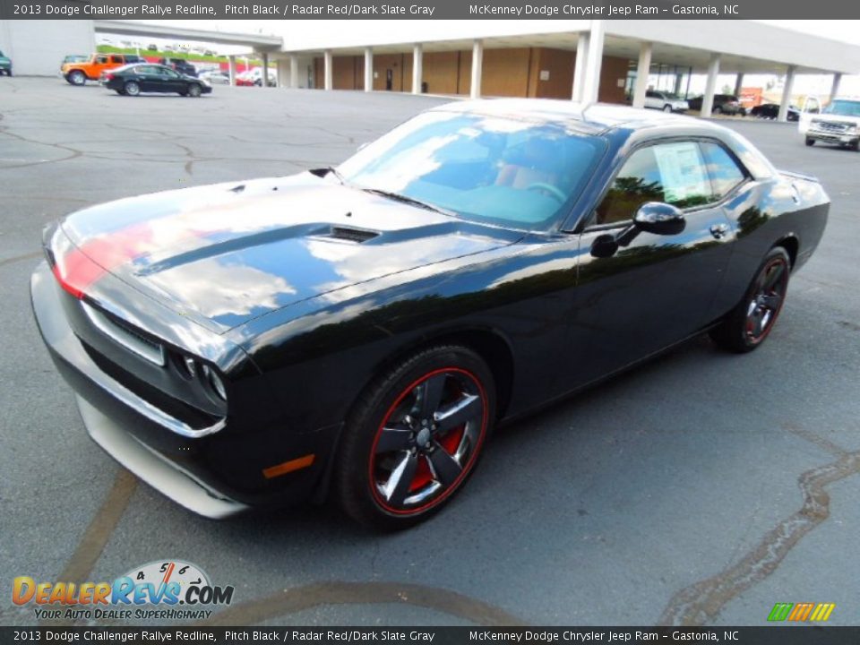 2013 Dodge Challenger Rallye Redline Pitch Black / Radar Red/Dark Slate Gray Photo #2