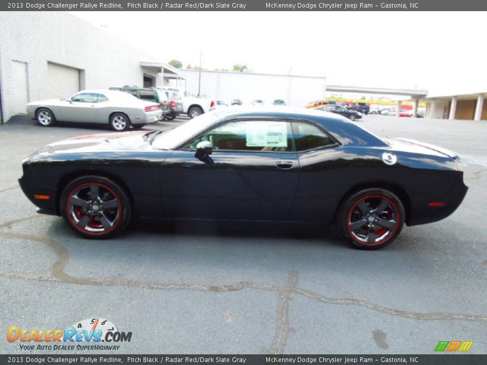 2013 Dodge Challenger Rallye Redline Pitch Black / Radar Red/Dark Slate Gray Photo #3