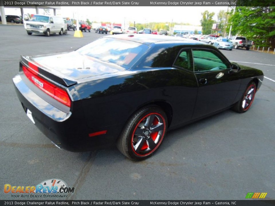 2013 Dodge Challenger Rallye Redline Pitch Black / Radar Red/Dark Slate Gray Photo #6