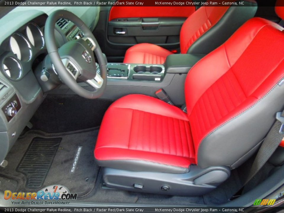 Front Seat of 2013 Dodge Challenger Rallye Redline Photo #8