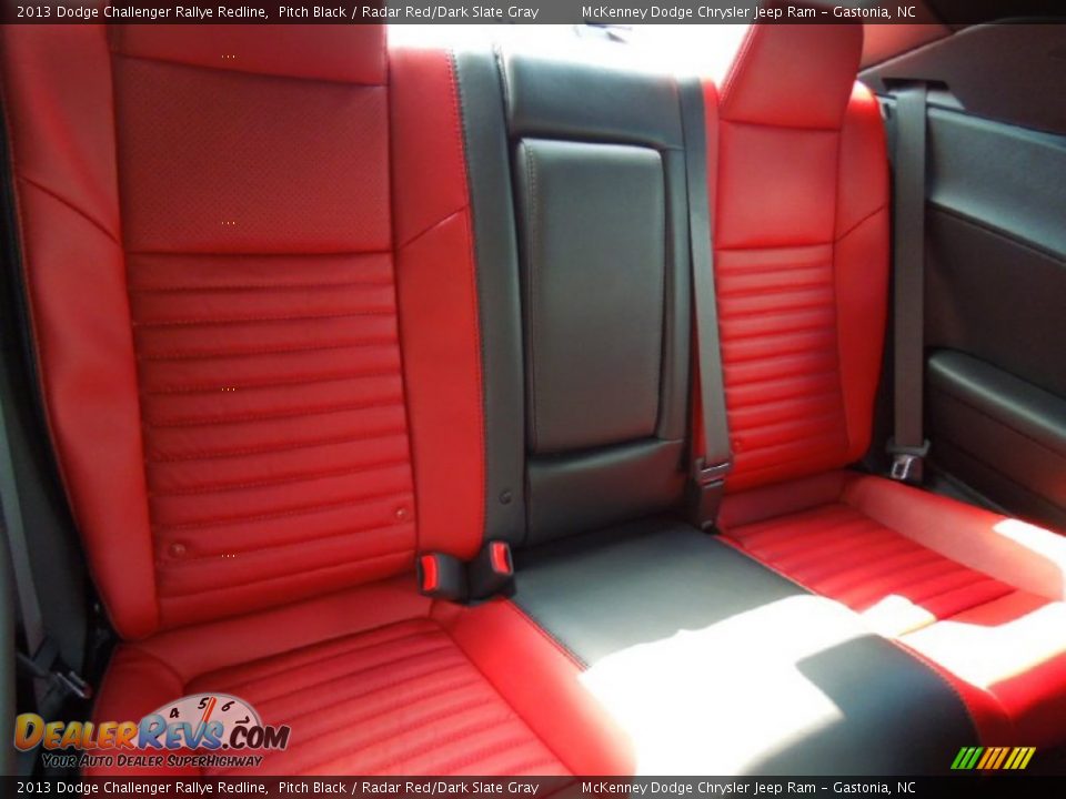 Rear Seat of 2013 Dodge Challenger Rallye Redline Photo #17