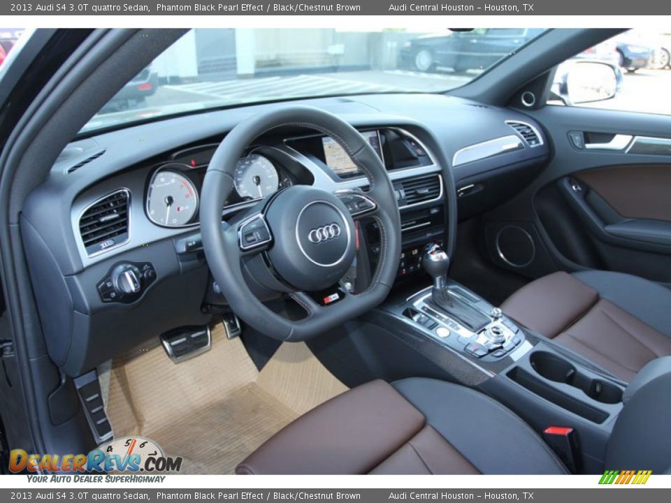 Black Chestnut Brown Interior 2013 Audi S4 3 0t Quattro
