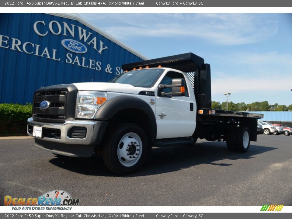 2012 Ford F450 Super Duty XL Regular Cab Chassis 4x4 Oxford White / Steel Photo #1